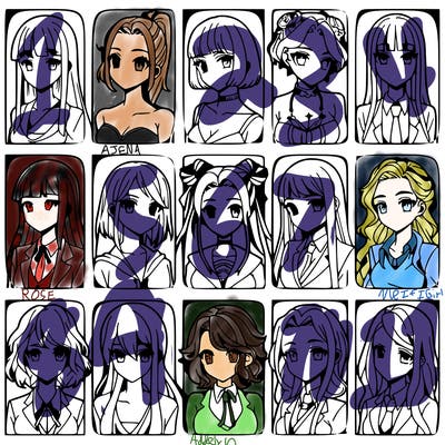 girls that look diffrent anime