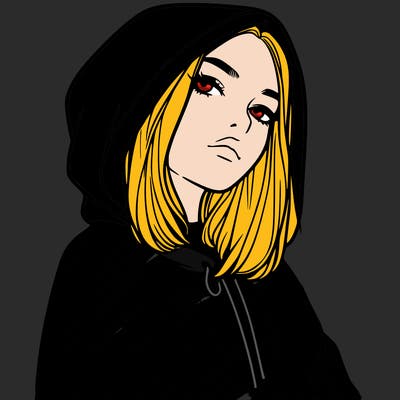 a realistic girl in a hoodie