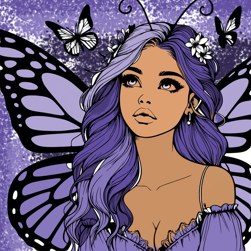 butterfly fairy realistic girl