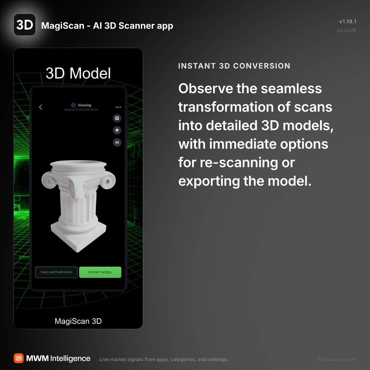 MagiScan - AI 3D Scanner app - Graphics & Design App | MWM