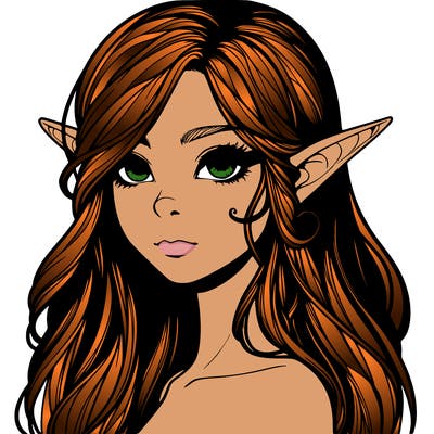 elf girl realistic dark fantasy