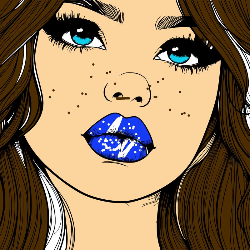 really realistic girl with lips