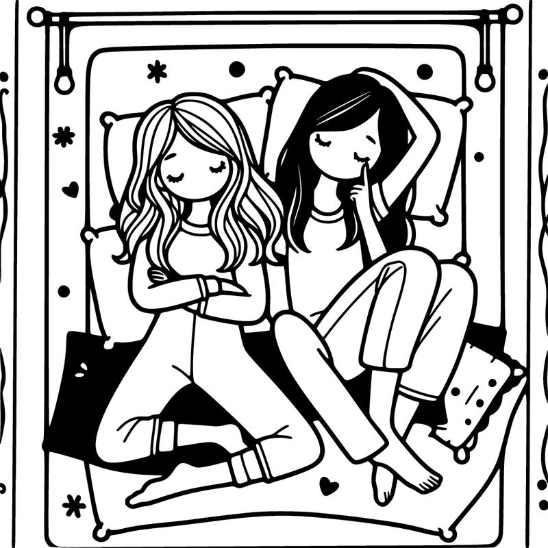 sleepover two girls