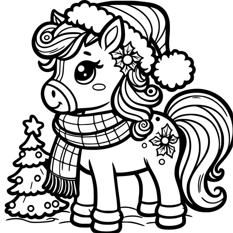 christmas horse