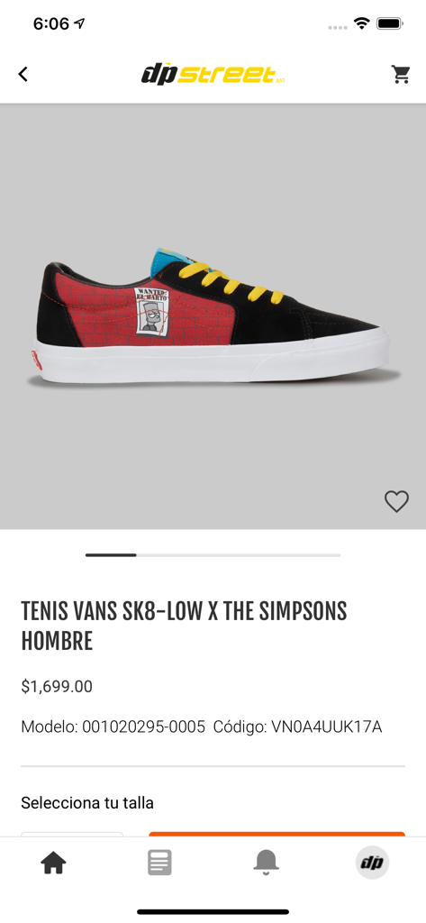 dp - Página del producto de la zapatilla Vans Sk8-Low X The Simpsons en la app de compras dp.