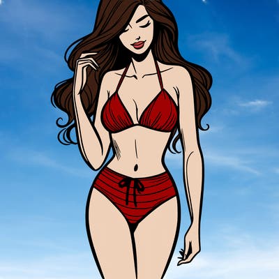 woman in bikini