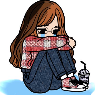 a girl  after a breakup