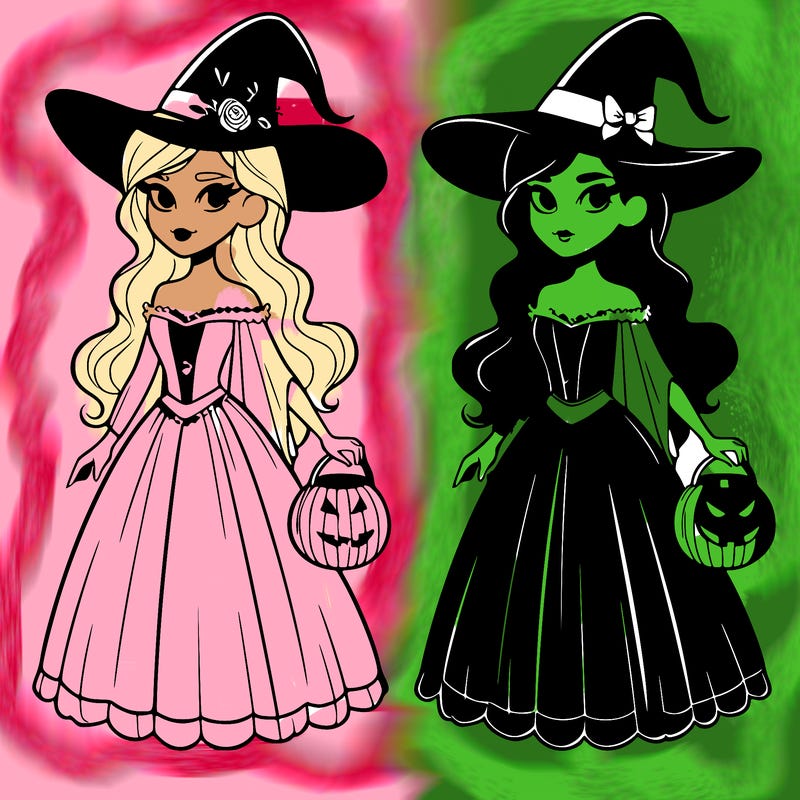 glinda and elphaba from the new movie wicked