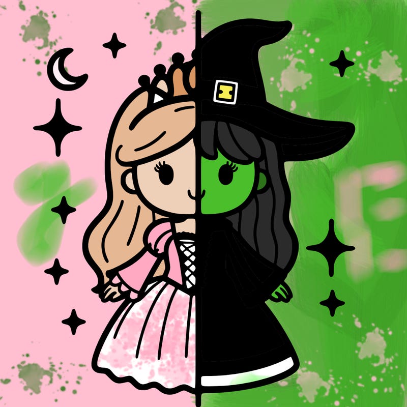 split princess and witch