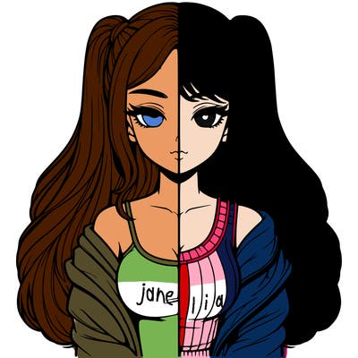 realistic girl split