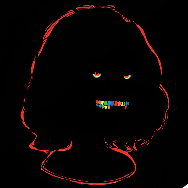 realistic girl with skull