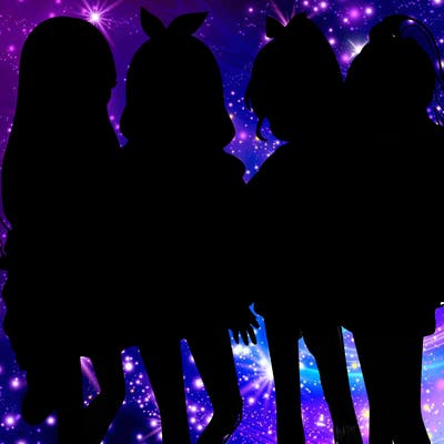 teen manga girls group of 4