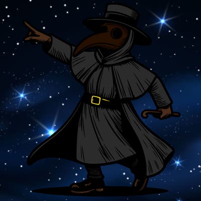 realistic plague doctor dancing