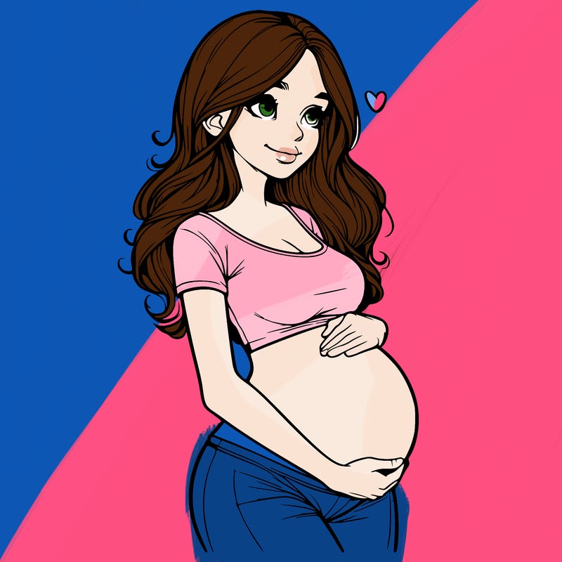 realistic pregnant girl