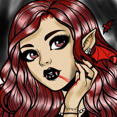 beautiful female vampire