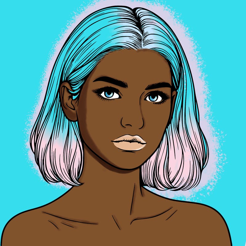 realistic portrait of woman