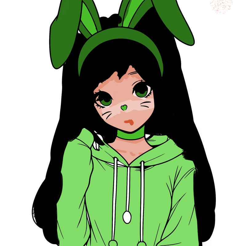 realistic teen girl in a bunny outfit