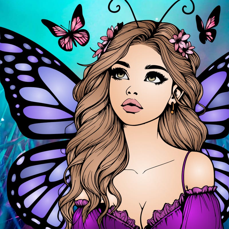 butterfly fairy realistic girl