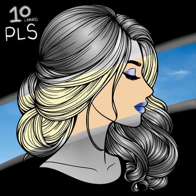 realistic woman's head & hair