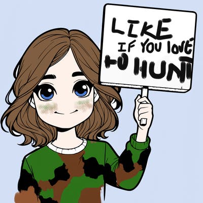 realistic girl holding up a sign