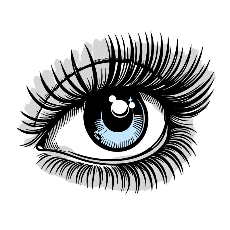 realistic eye long eylashes