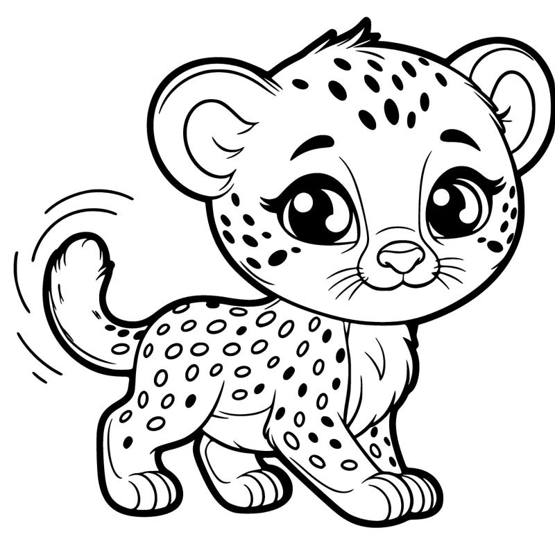 a cute cheetah cub