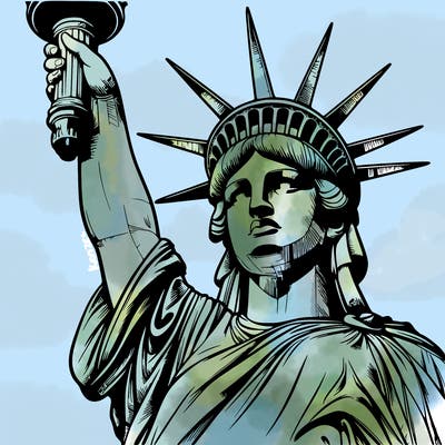 realistic statue of liberty