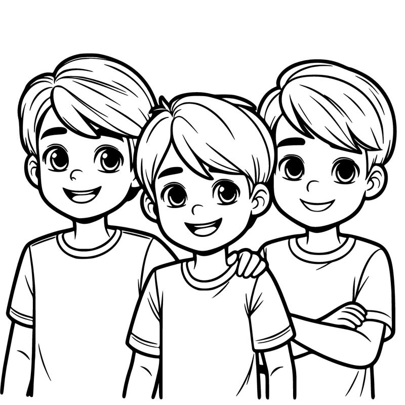 a group of three boys