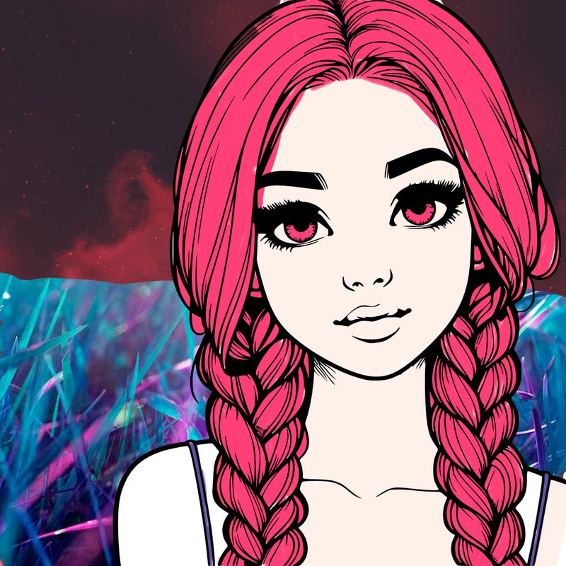 realistic girl with braids