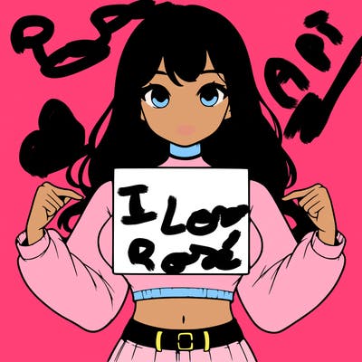 girl holding a blank sign in a long sleeve crop top