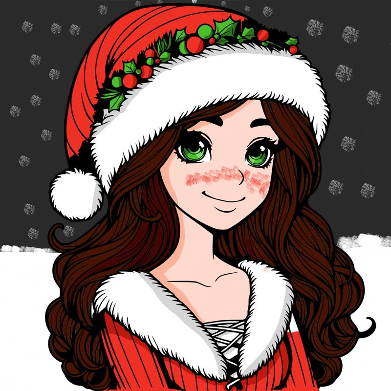 realistic christmas  girl