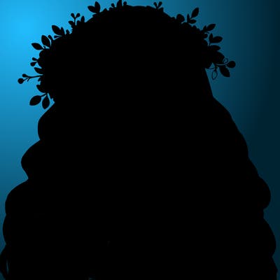 realistic girl with flower crown