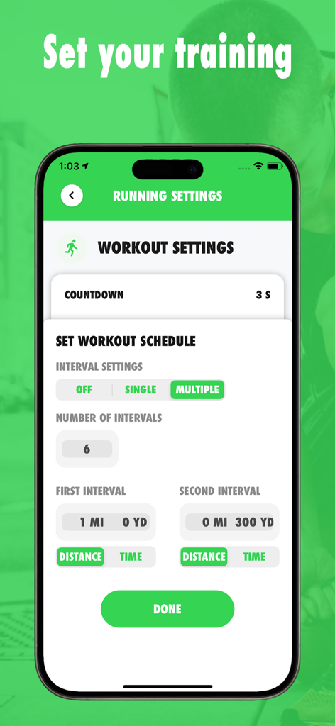 @Tracker: Outdoor GPS & Strava - Interface for setting up custom interval training and workout schedules for runners