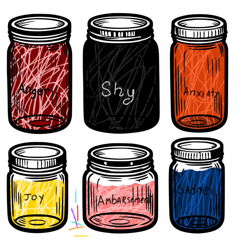 6 empty jars the same size