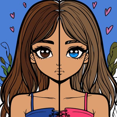 realistic girl split