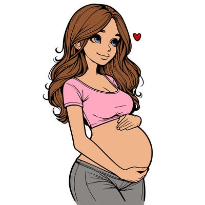 realistic pregnant girl