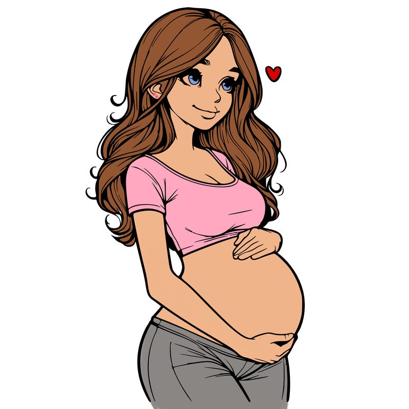 realistic pregnant girl