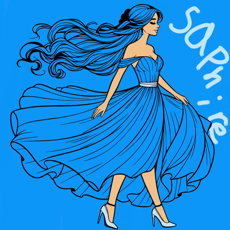 realistic woman in a dress flowing in the wind