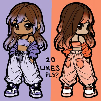 girl in crop top and baggy pants