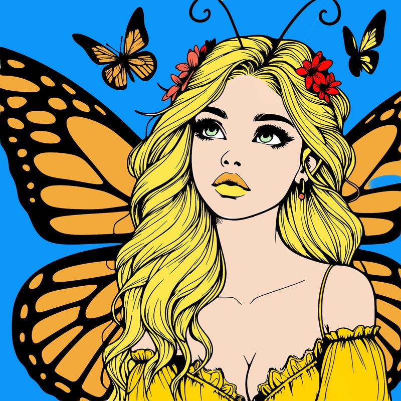 butterfly fairy realistic girl