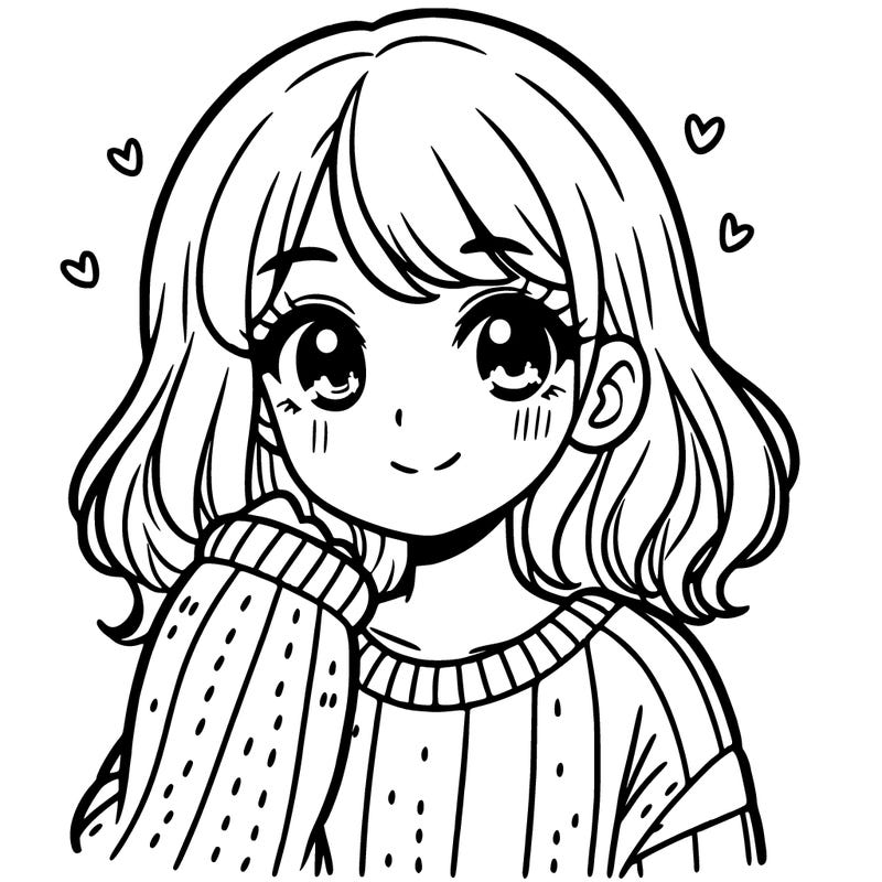 teen age girl with cute sweater