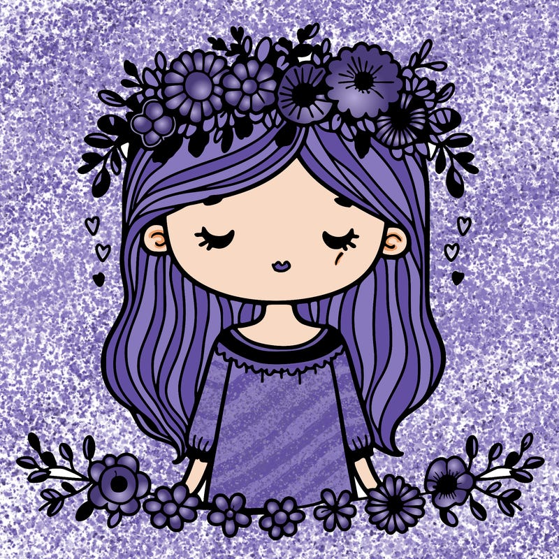 girl with flowers crown