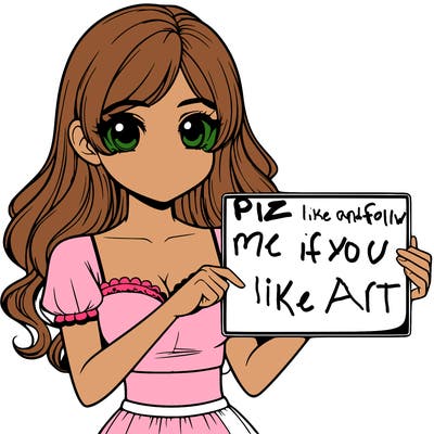 realistic pretty girl holding blank sign