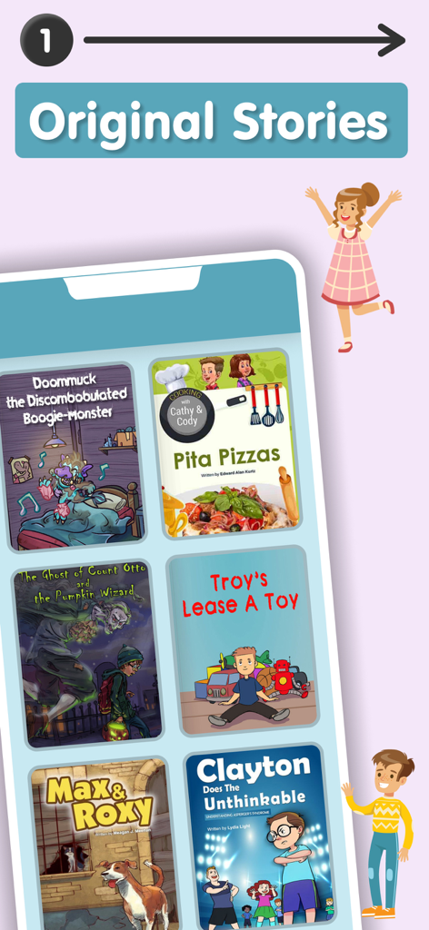 A selection of original storybooks for children in the 3rd Grade Reading and Phonics app.
