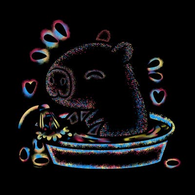 capybara taking a bath