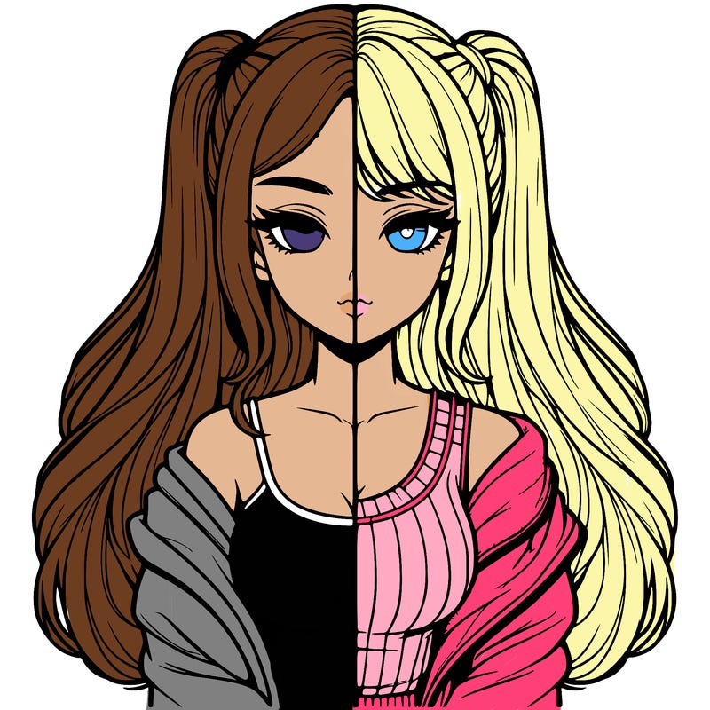 realistic girl split