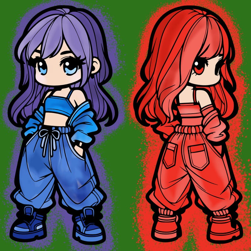 girl in crop top and baggy pants