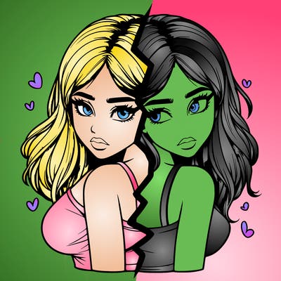 realistic girl split