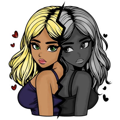 realistic girl split