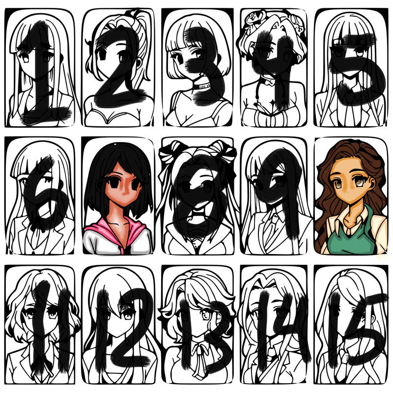 girls that look diffrent anime